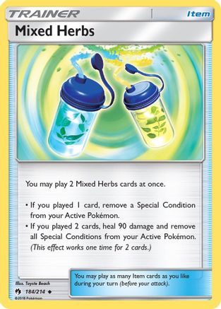 Mixed Herbs (184) Reverse Holofoil - Lost Thunder