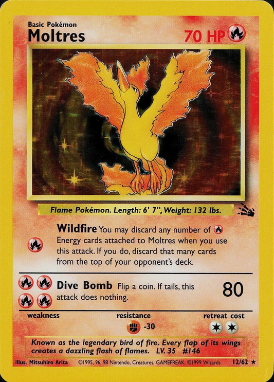 Moltres (12) (Unlimited) Holofoil - Fossil