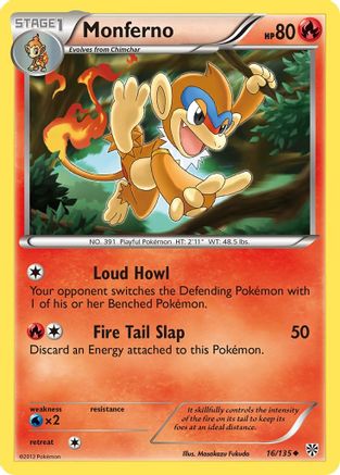 Monferno (16) Reverse Holofoil - Plasma Storm