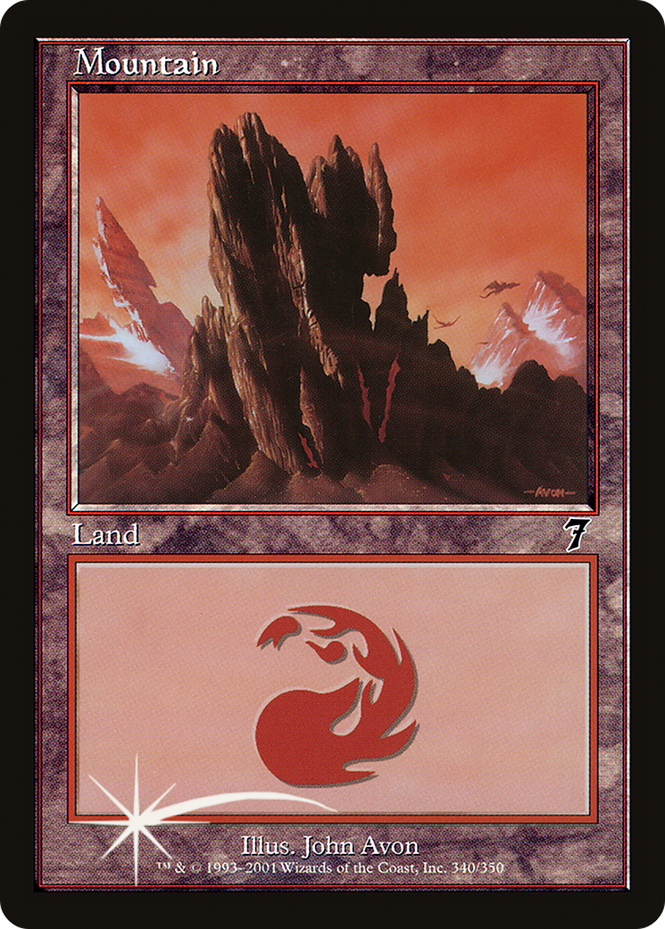 Mountain (340) Foil - Seventh Edition