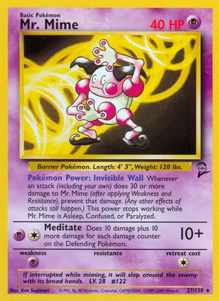 Mr. Mime (27) - Base Set 2
