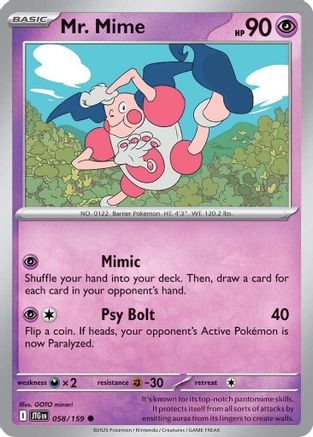 Mr. Mime (58) Reverse Holofoil - Journey Together