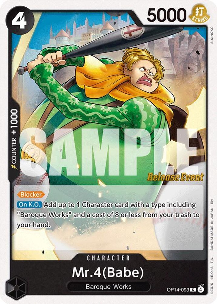 Mr.4(Babe) (OP14-093) Release Event Cards