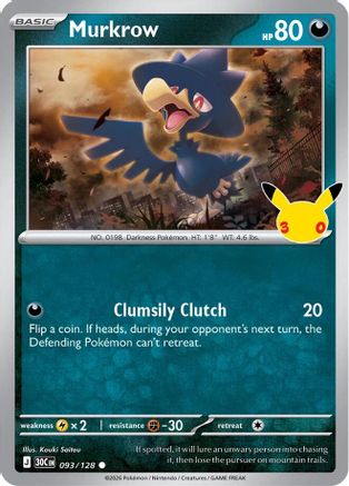 Murkrow (93) Holofoil - 30th Celebration