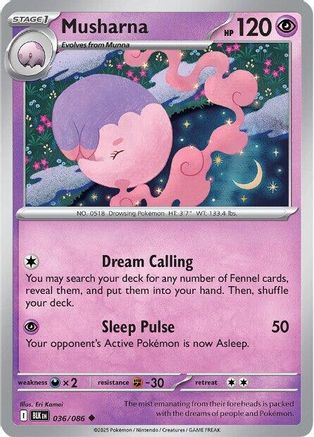 Musharna (36) Reverse Holofoil - Black Bolt
