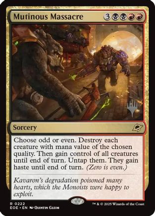Mutinous Massacre (Promo Pack) (222) Foil - Edge of Eternities