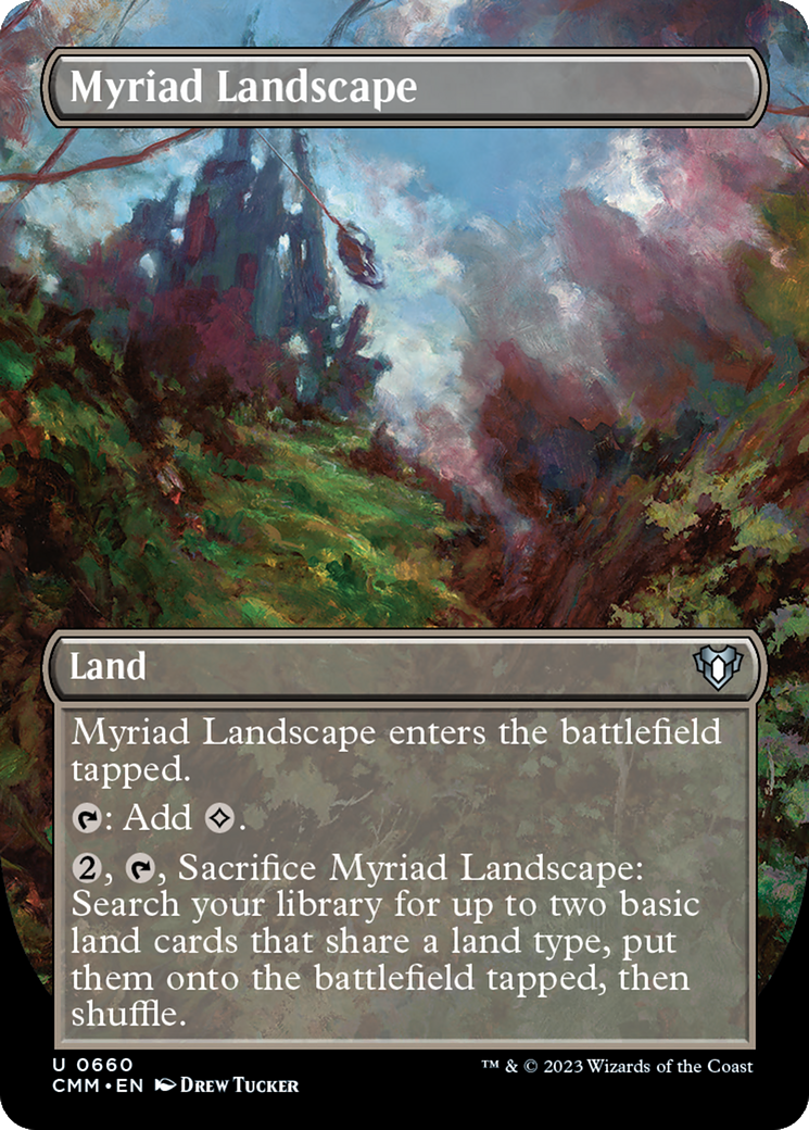 Myriad Landscape (Borderless) (660) - Commander Masters