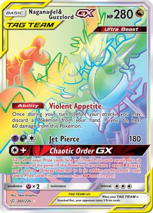 Naganadel & Guzzlord GX (260) Holofoil - Cosmic Eclipse