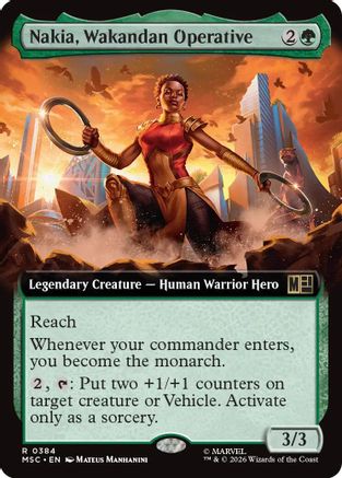 Nakia, Wakandan Operative (Extended Art) (384) - Commander: Marvel Super Heroes
