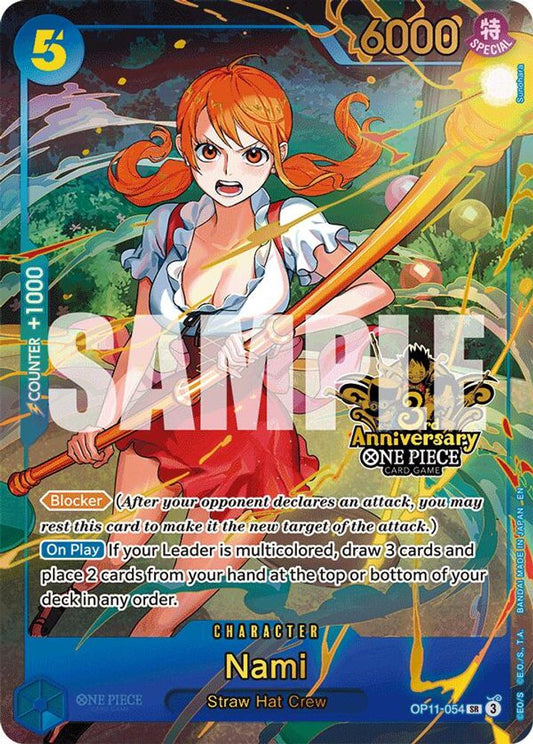 Nami (Japanese Version 3rd Anniversary Set) (OP11-054) Foil