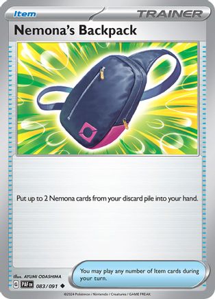 Nemona's Backpack (83) Reverse Holofoil - Paldean Fates