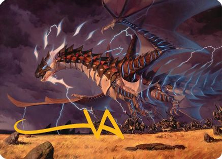 Neriv, Heart of the Storm (025s) Gold-Stamped - Art Series: Tarkir: Dragonstorm