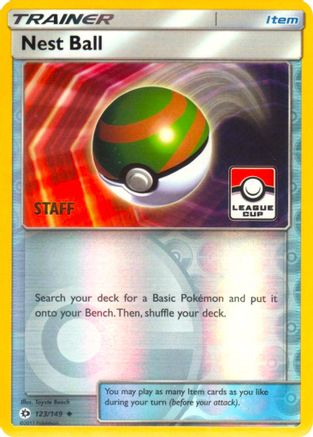 Nest Ball (League Cup) [Staff] (123) Reverse Holofoil - League & Championship Cards