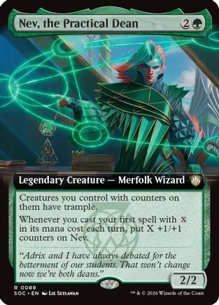 Nev, the Practical Dean (Extended Art) (089) - Commander: Secrets of Strixhaven