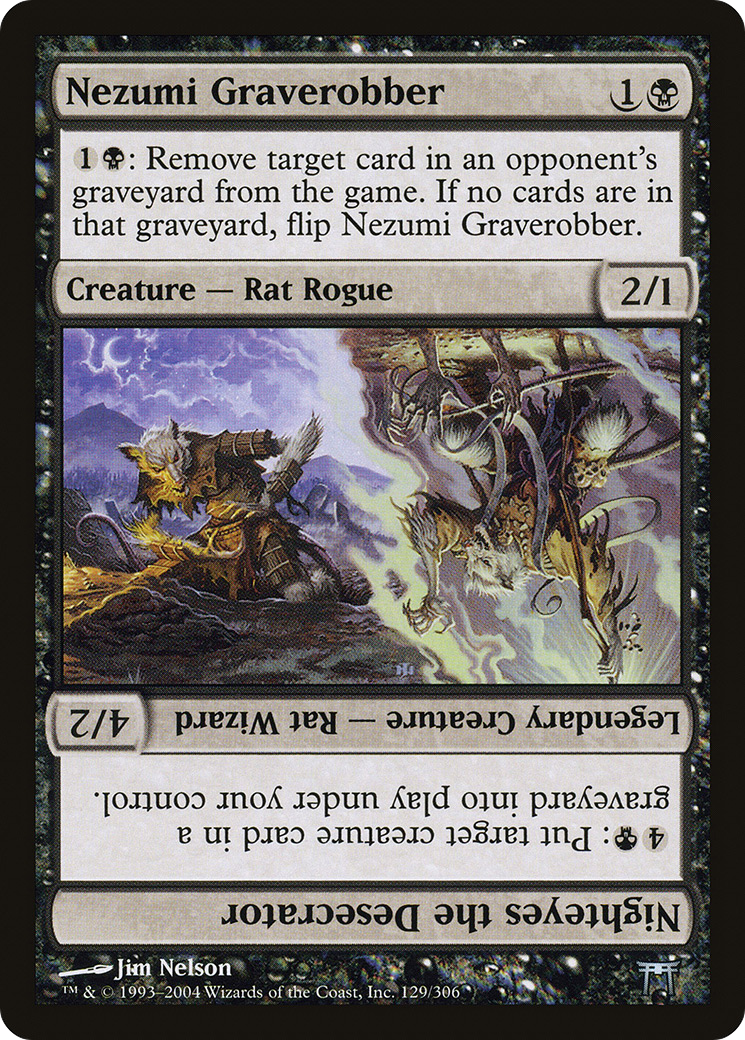 Nezumi Graverobber // Nighteyes the Desecrator (129) Foil - Champions of Kamigawa