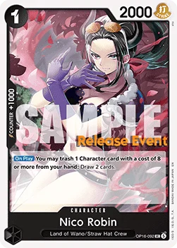 Nico Robin (OP16-092) Release Event Cards