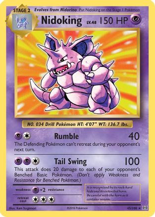 Nidoking (45) Reverse Holofoil - Evolutions