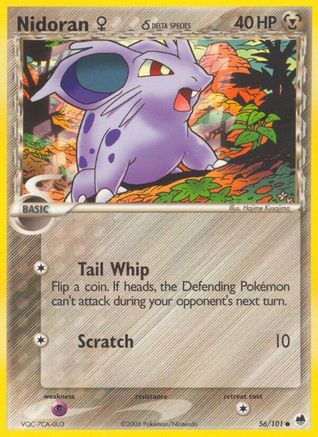 Nidoran F (Delta Species) (56) Reverse Holofoil - Dragon Frontiers