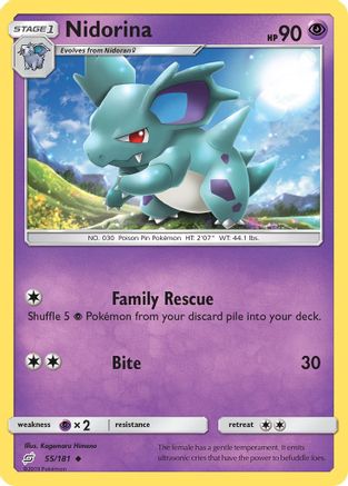 Nidorina (55) Reverse Holofoil - Team Up
