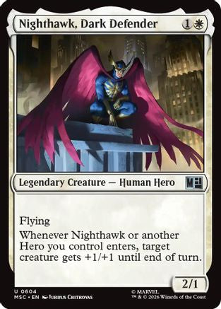 Nighthawk, Dark Defender (604) Foil - Commander: Marvel Super Heroes