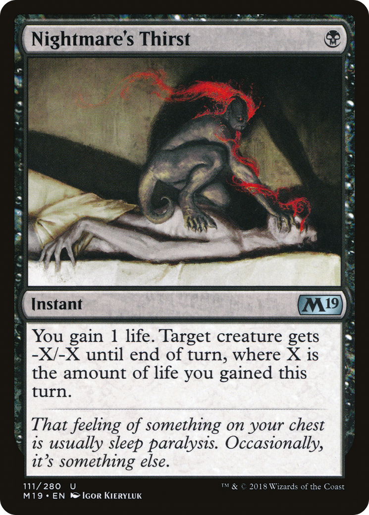 Nightmare's Thirst (111) - Core Set 2019 Foil