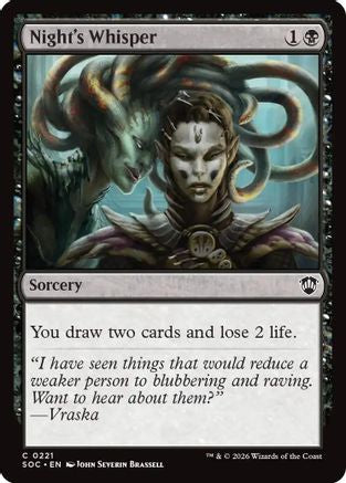Night's Whisper (221) - Commander: Secrets of Strixhaven