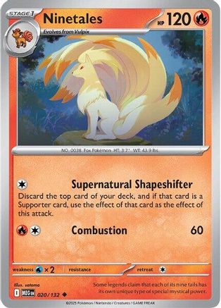 Ninetales (20) Reverse Holofoil - Mega Evolution