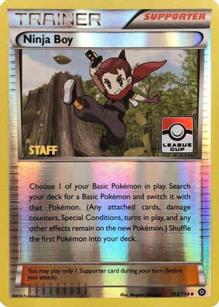 Ninja Boy (League Cup) [Staff] (103) Reverse Holofoil - Steam Siege