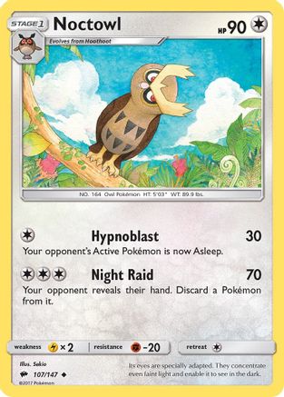 Noctowl (107) Reverse Holofoil - Burning Shadows