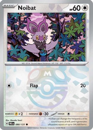 Noibat (Master Ball Pattern) (90) Reverse Holofoil - Prismatic Evolutions