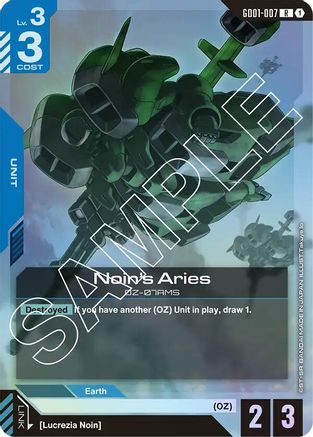 Noin's Aries (GD01-007) Holofoil - Newtype Rising