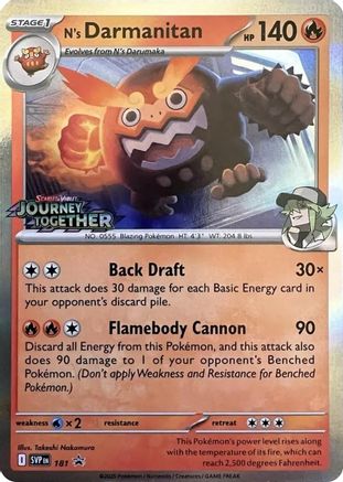N's Darmanitan (Prerelease) (181) Holofoil - Black Star Promos