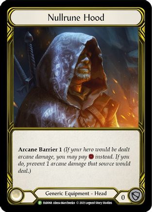 Nullrune Hood (Golden) (FAB068) Cold Foil - Flesh and Blood: Promo Cards