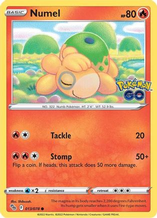 Numel (13) Reverse Holofoil - Pokemon GO
