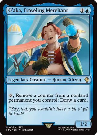 O'aka, Traveling Merchant (039) Surge Foil - Commander: FINAL FANTASY