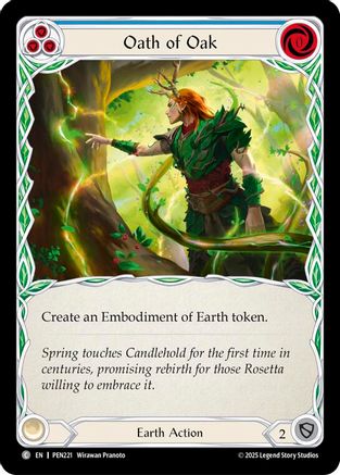 Oath Of Oak (Blue) (PEN221) Rainbow Foil - Compendium of Rathe