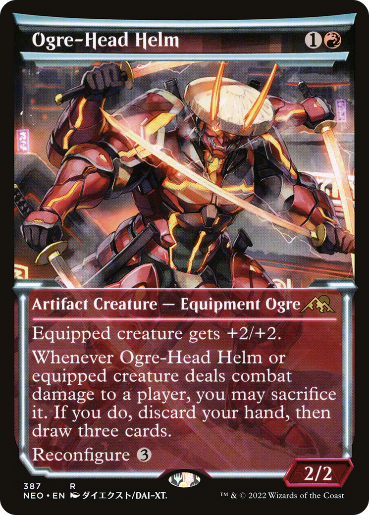 Ogre-Head Helm (Showcase) (387) - Kamigawa: Neon Dynasty Foil