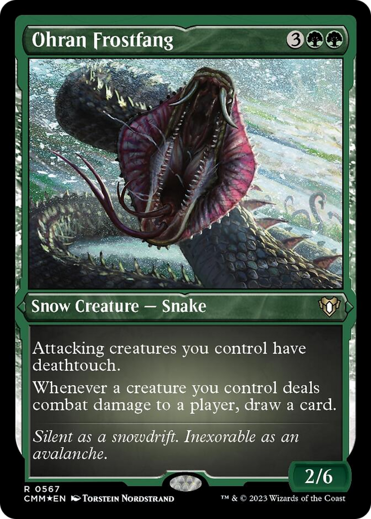 Ohran Frostfang (567) Etched Foil - Commander Masters