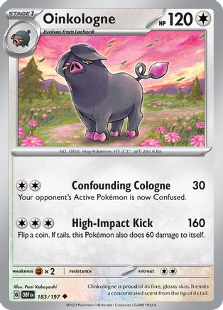 Oinkologne (183) Reverse Holofoil - Obsidian Flames