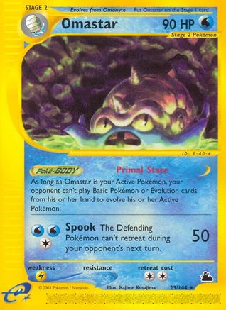 Omastar (23) Reverse Holofoil - Skyridge