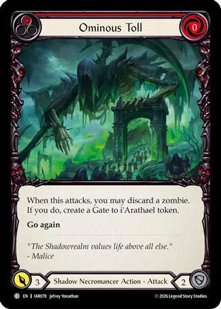 Ominous Toll (Red) (IAR078) Rainbow Foil - Usurp the Shadow Throne