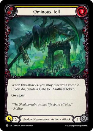 Ominous Toll (Yellow) (IAR079) Rainbow Foil - Usurp the Shadow Throne