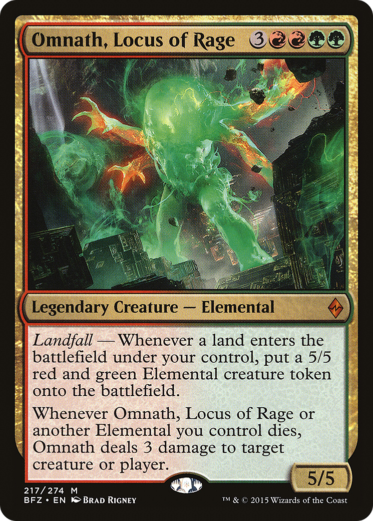 Omnath, Locus of Rage (217) Foil - Battle for Zendikar