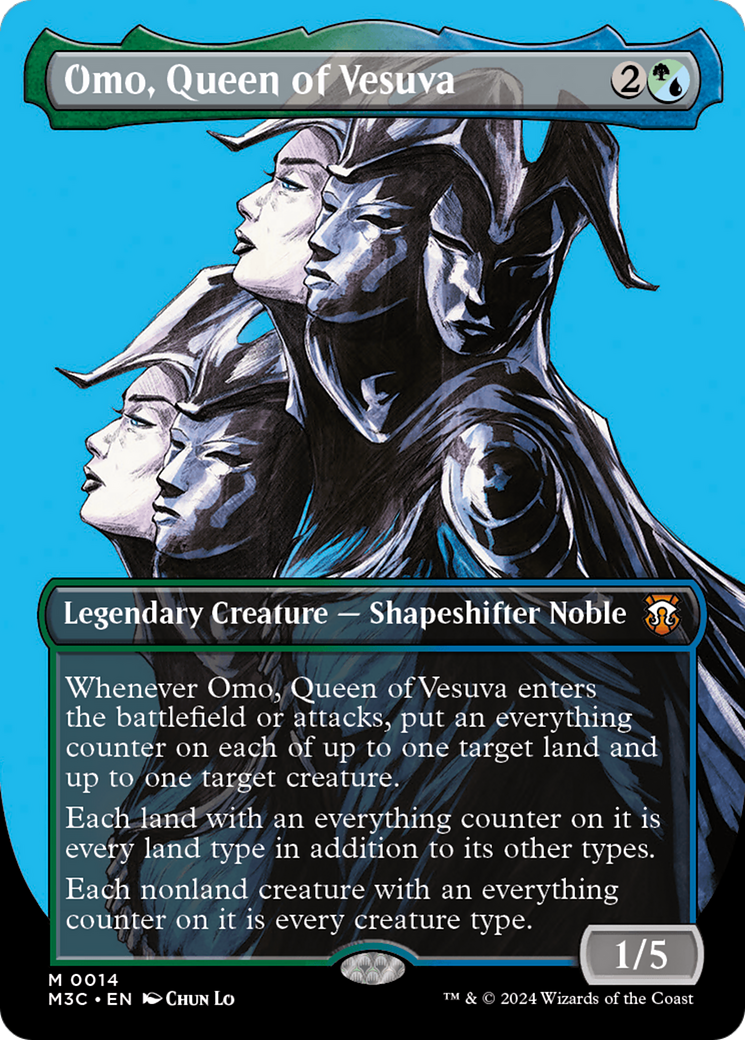 Omo, Queen of Vesuva (Borderless) (014) Foil - Commander: Modern Horizons 3