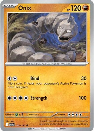 Onix (70) Reverse Holofoil - Mega Evolution