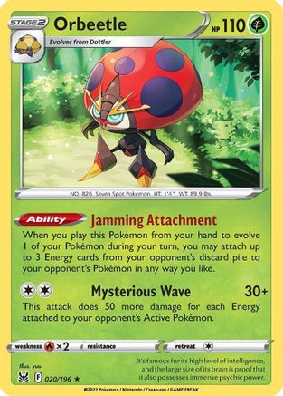 Orbeetle (20) Reverse Holofoil - Lost Origin