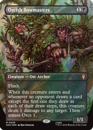 Orcish Bowmasters (Borderless) (019) Surge Foil - The Hobbit: Eternal-Legal