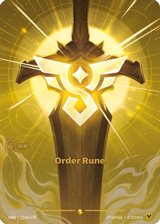 Order Rune (Alternate Art) (214a) Foil - Origins