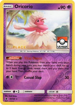 Oricorio (League Challenge) [1st Place] (55) Reverse Holofoil - Guardians Rising
