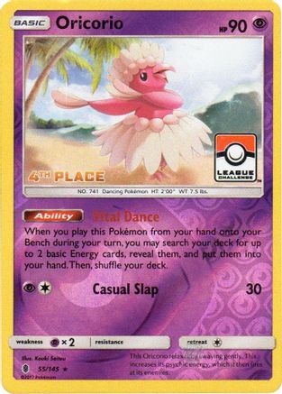 Oricorio (League Challenge) [4th Place] (55) Reverse Holofoil - Guardians Rising